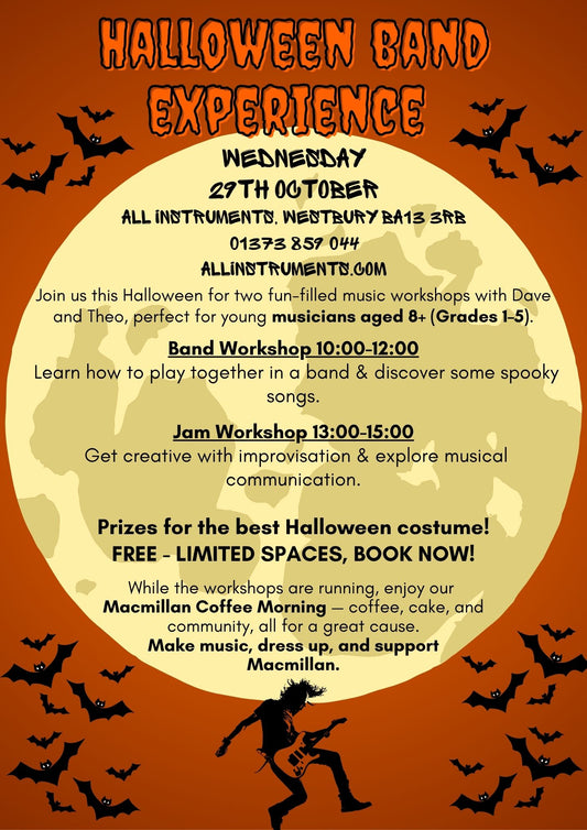 Band Workshop 10:00-12:00, 29th October