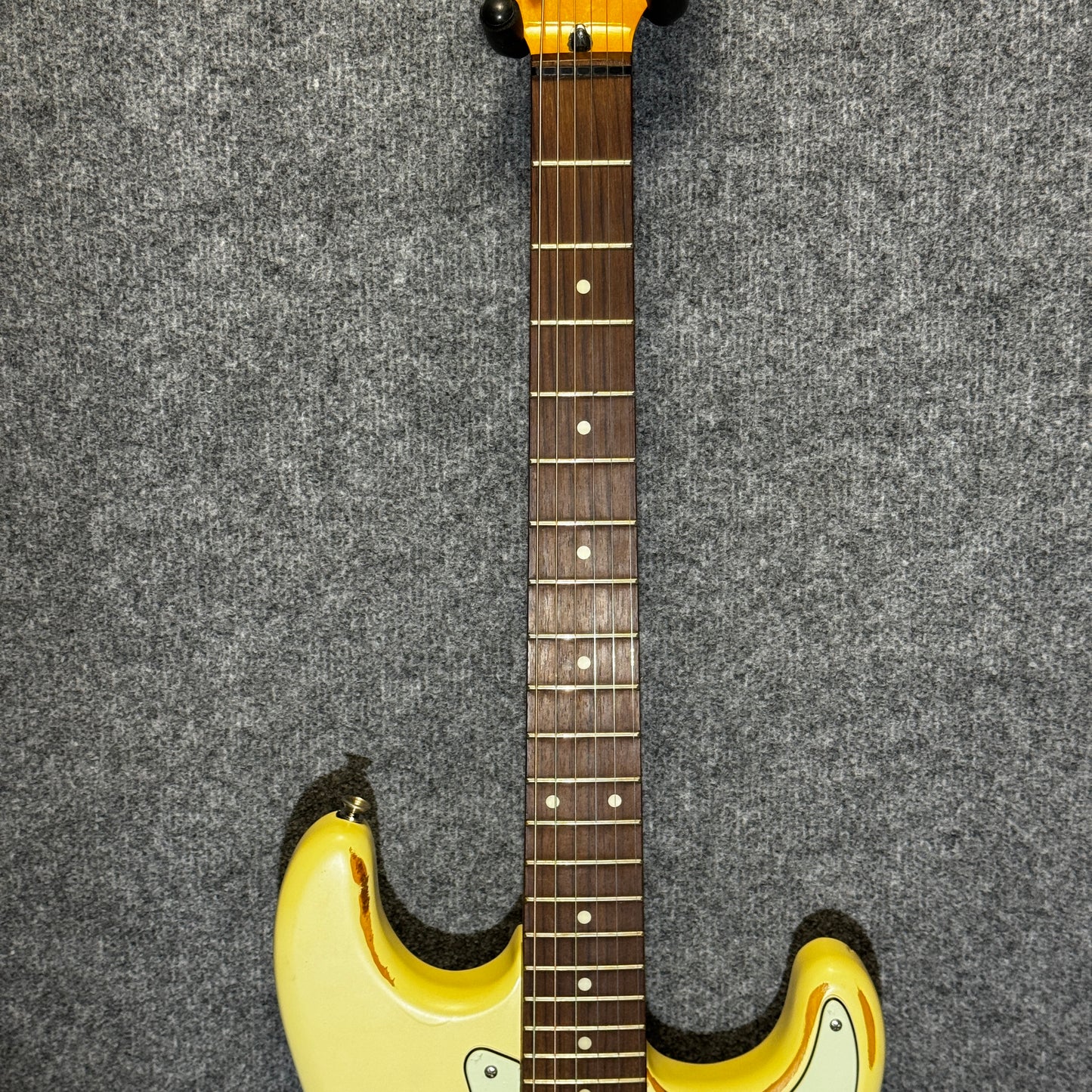 Vintage V6 Icon Series S Type Guitar White Relic