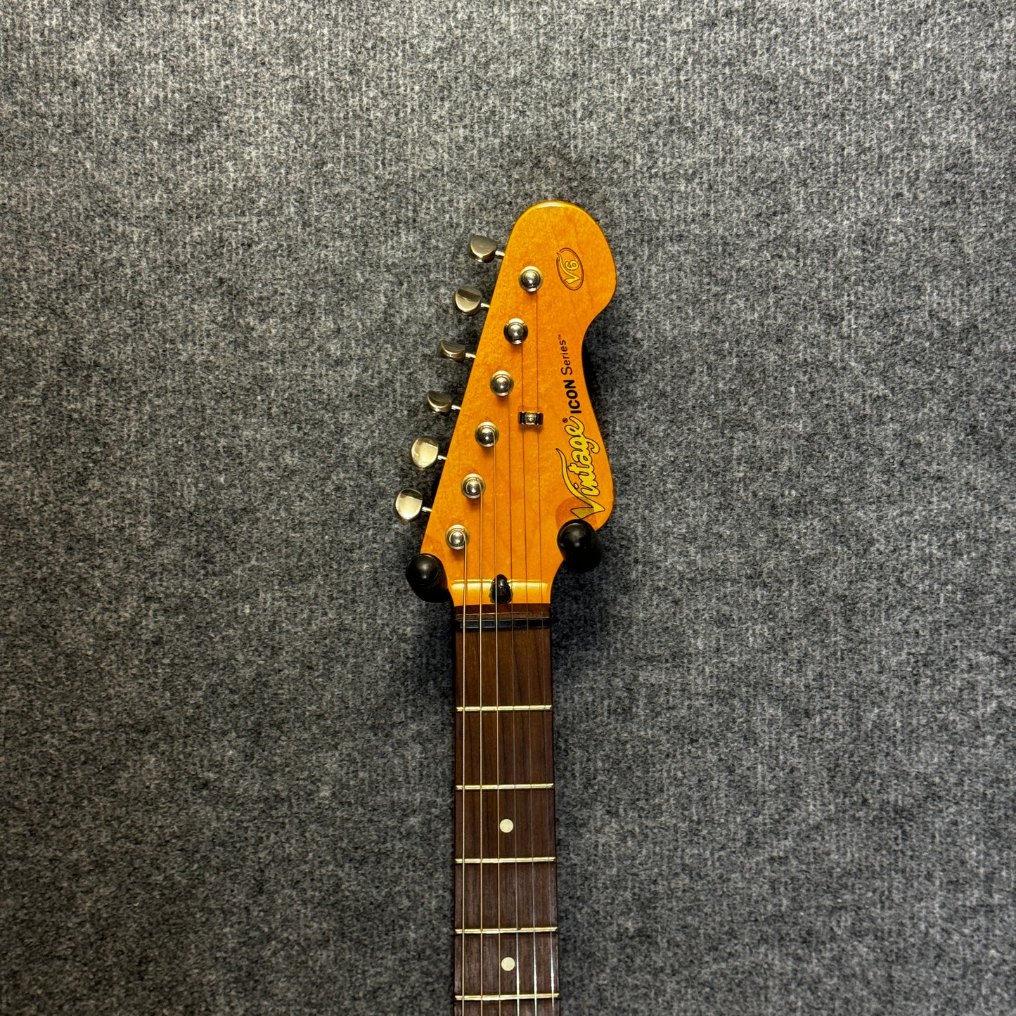 Vintage V6 Icon Series S Type Guitar White Relic