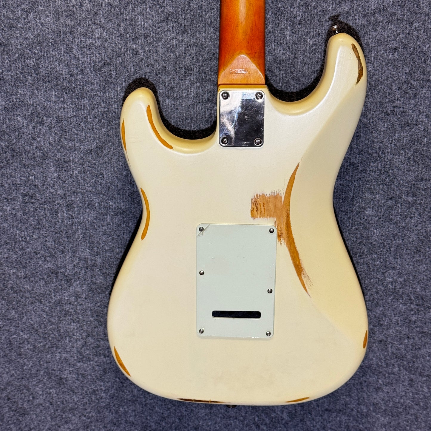 Vintage V6 Icon Series S Type Guitar White Relic