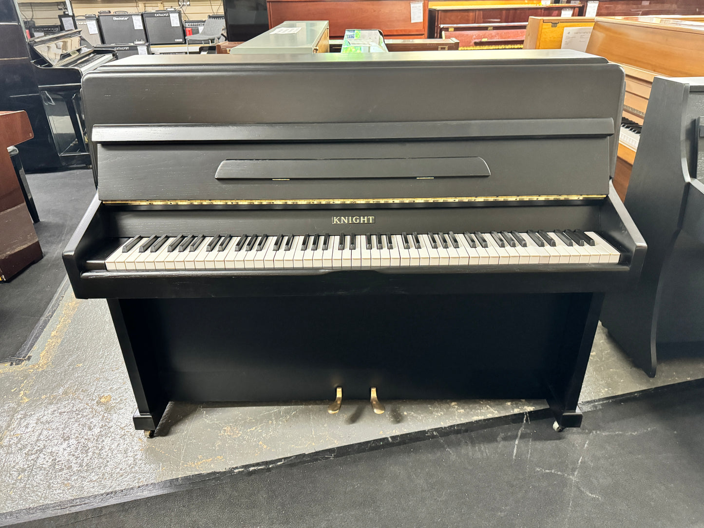 Knight Upright Piano Black Resprayed Case