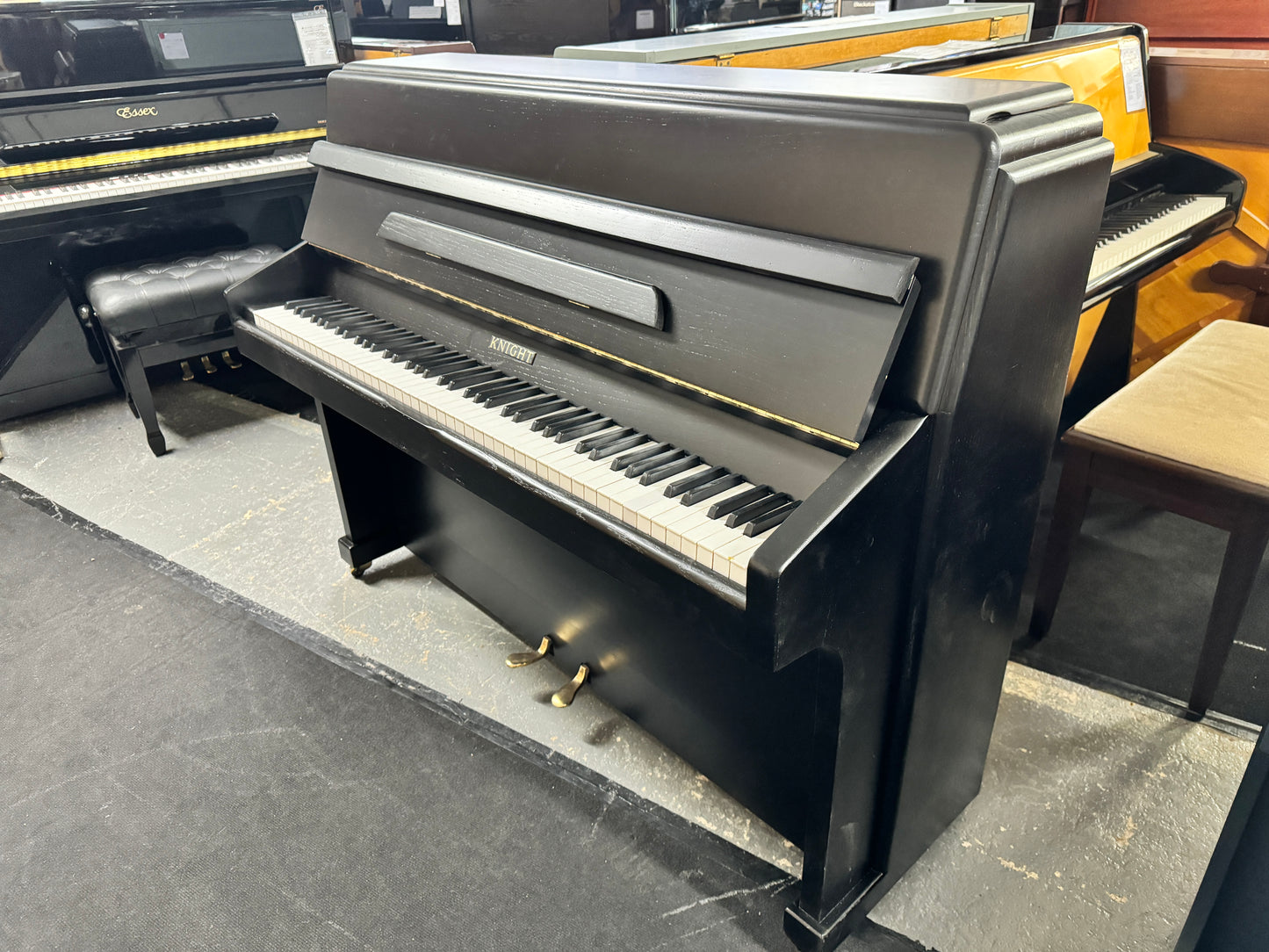 Knight Upright Piano Black Resprayed Case