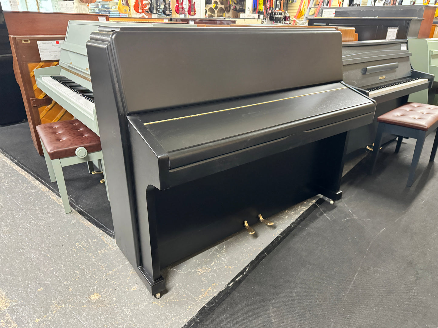 Knight Upright Piano Black Resprayed Case