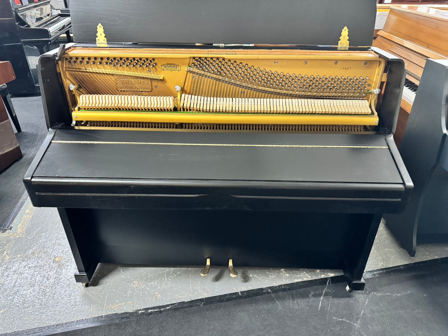Knight Upright Piano Black Resprayed Case