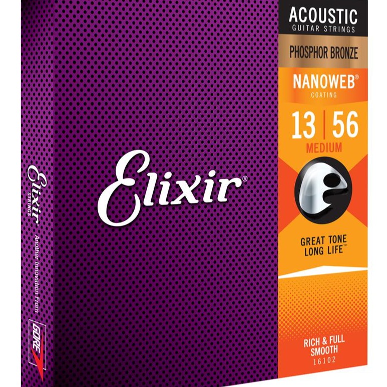 Elixir Nanoweb Acoustic Guitar Strings 13-56