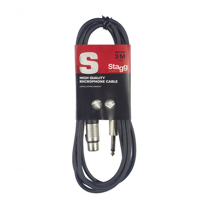 Stagg High Quality Microphone Cable 3M Jack