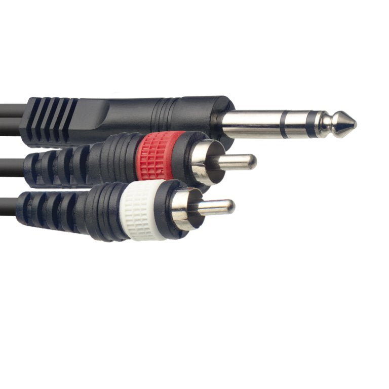 Stagg High Quality Y Cable 3M 1/4" to Phono
