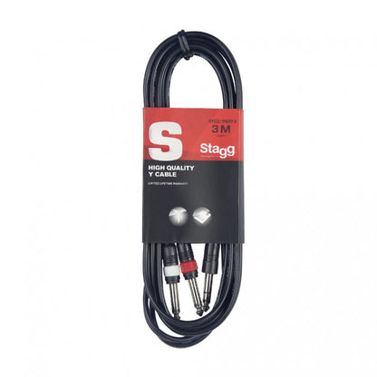 Stagg High Quality Y Cable 3M 1/4” Jack