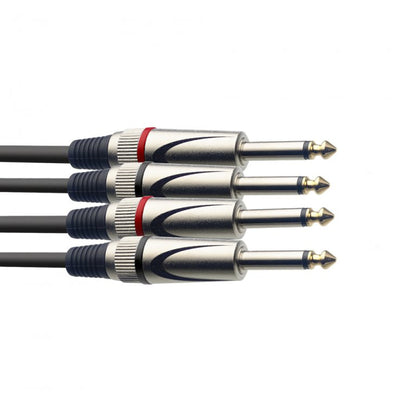 Stagg HIgh Quality Twin Cable Jack 3M