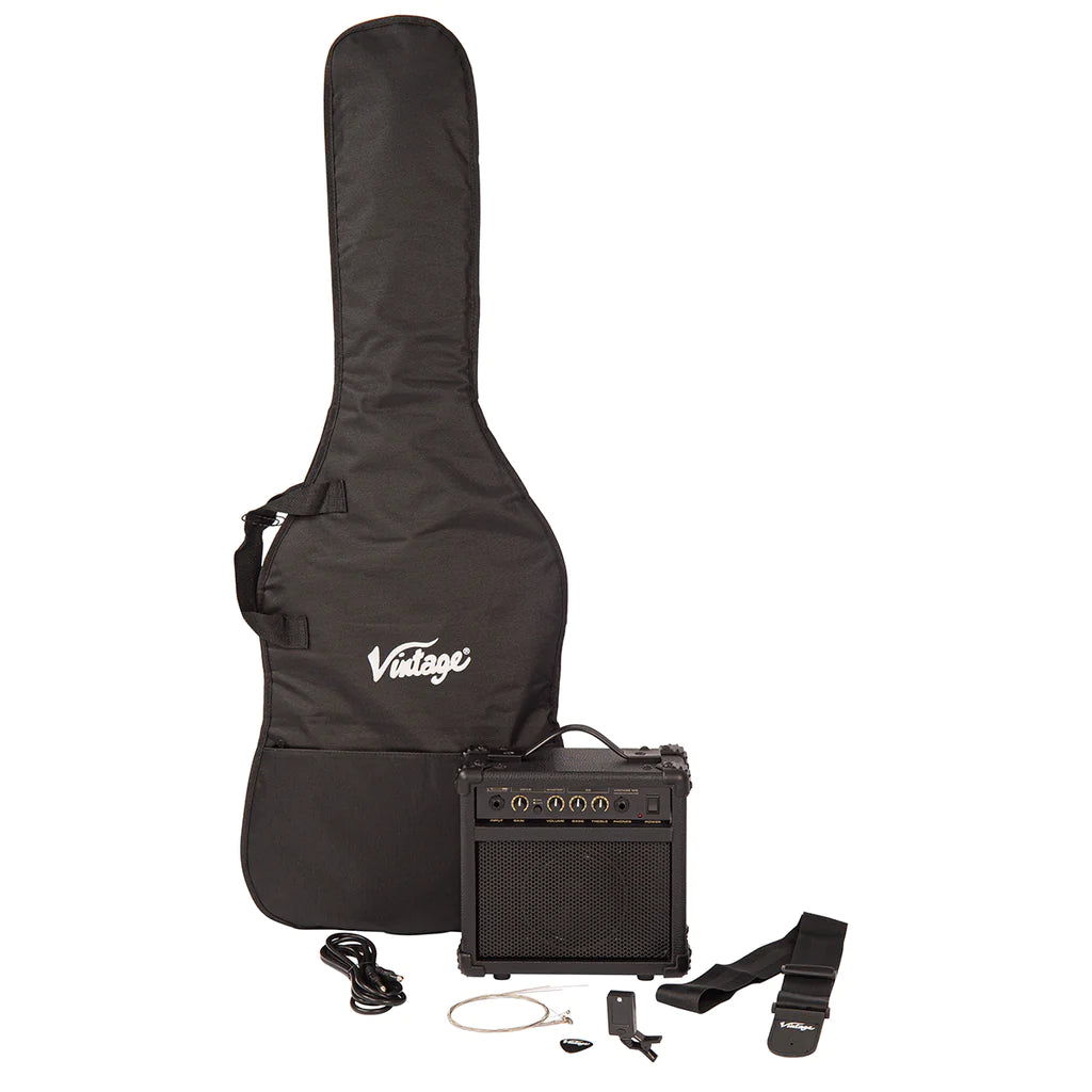 Vintage V20 T Style Electric Guitar Starter Pack with Amp & Accessories