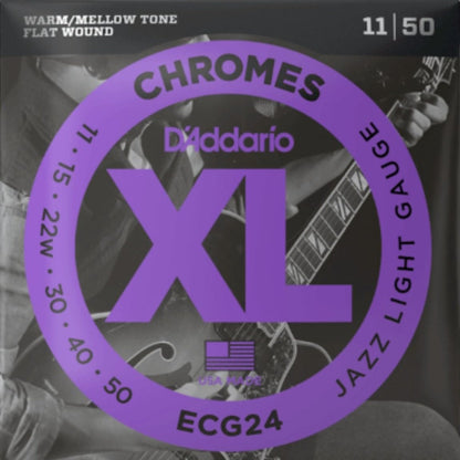 Daddario XL Chromes Flatwound Electric Guitar Strings 11-50