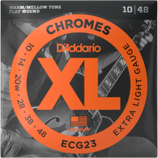 Daddario Chromes Flatwound Electric Guitar Strings (10-48)