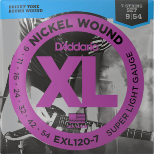 Daddario EXL120-7 7 String Electric Guitar Strings (9-54)