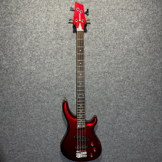 Chord PJ Style Bass Guitar Metallic Red