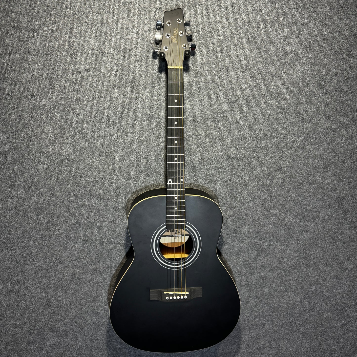 Stagg Left Handed Acoustic Guitar Black