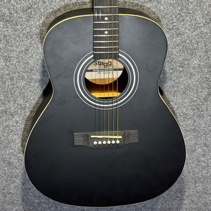 Stagg Left Handed Acoustic Guitar Black