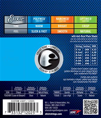 Elixir Nickel Plated Steel Electric Guitar Strings