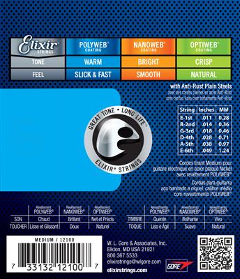 Elixir Nickel Plated Steel Electric Guitar Strings