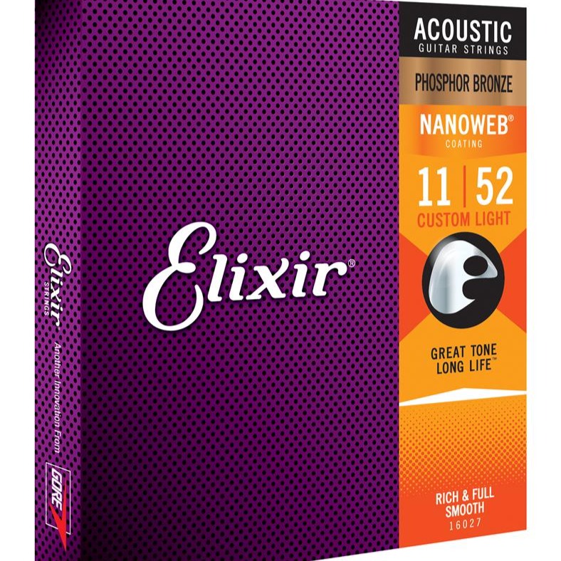 Elixir Nanoweb Acoustic Guitar Strings 11-52