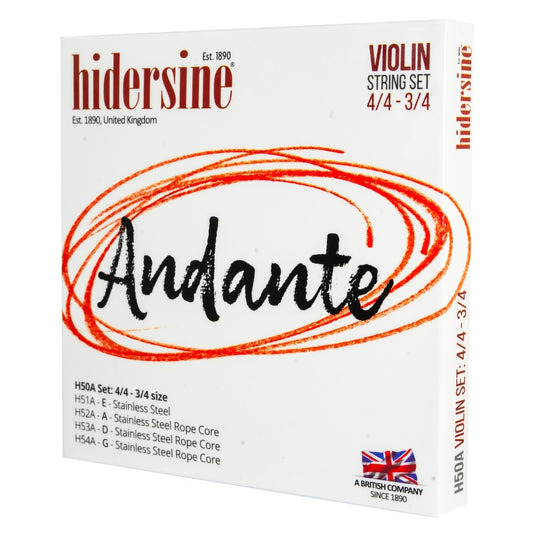 Hidersine Andante Violin Strings Set 4/4 - 3/4