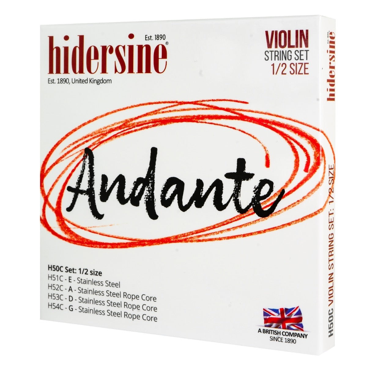 Hidersine Andante Violin Strings Set 1/2