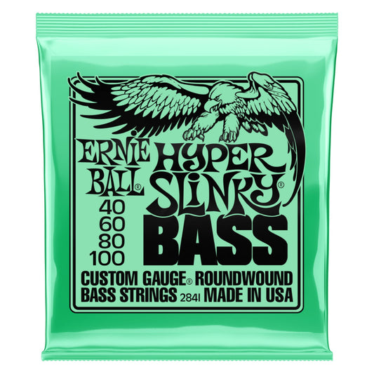 Ernie Ball Hyper Slinky Bass Guitar Strings (40-100)